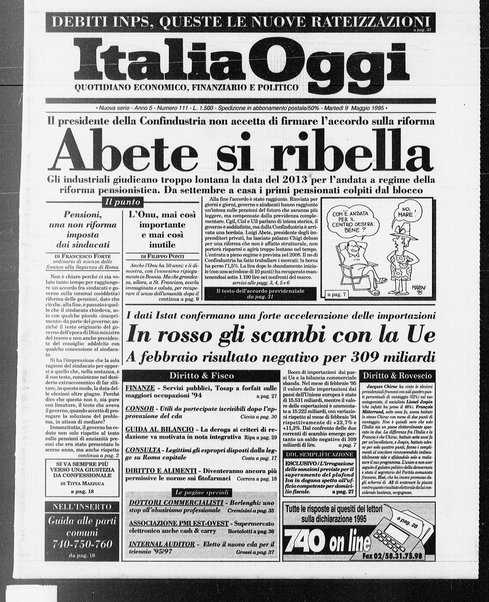 Italia oggi : quotidiano di economia finanza e politica